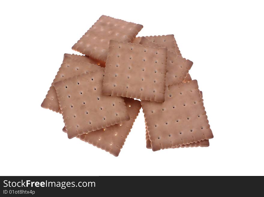 Biscuits isolated against white background