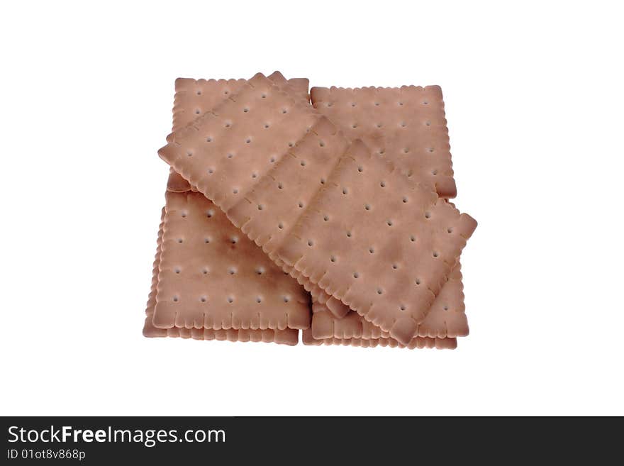 Biscuits isolated against white background