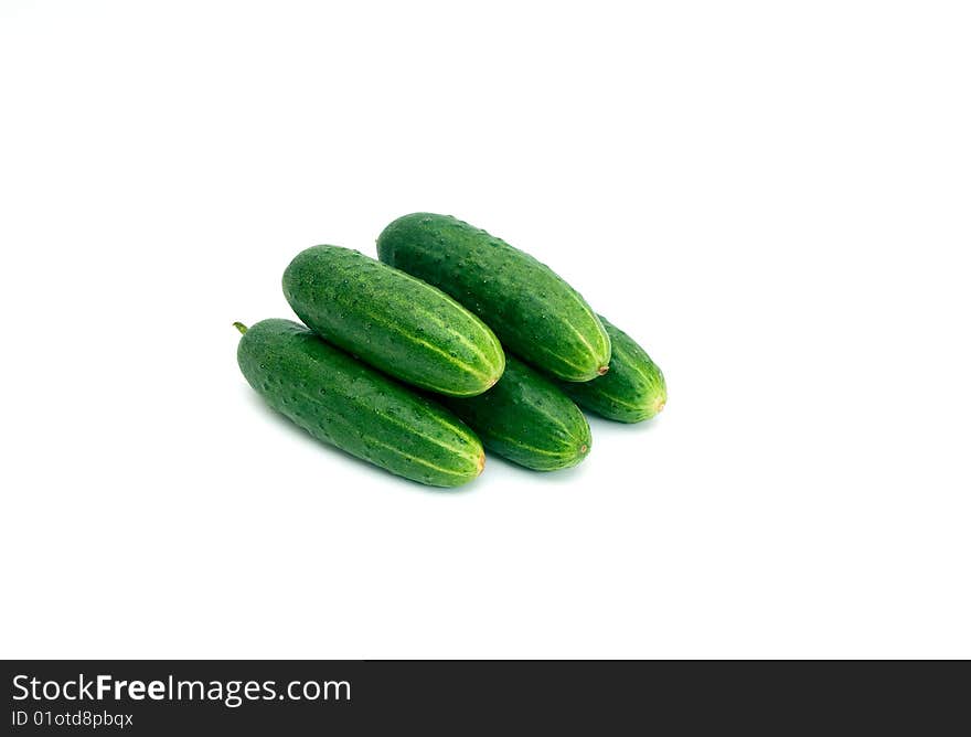 cucumbers isolated on white