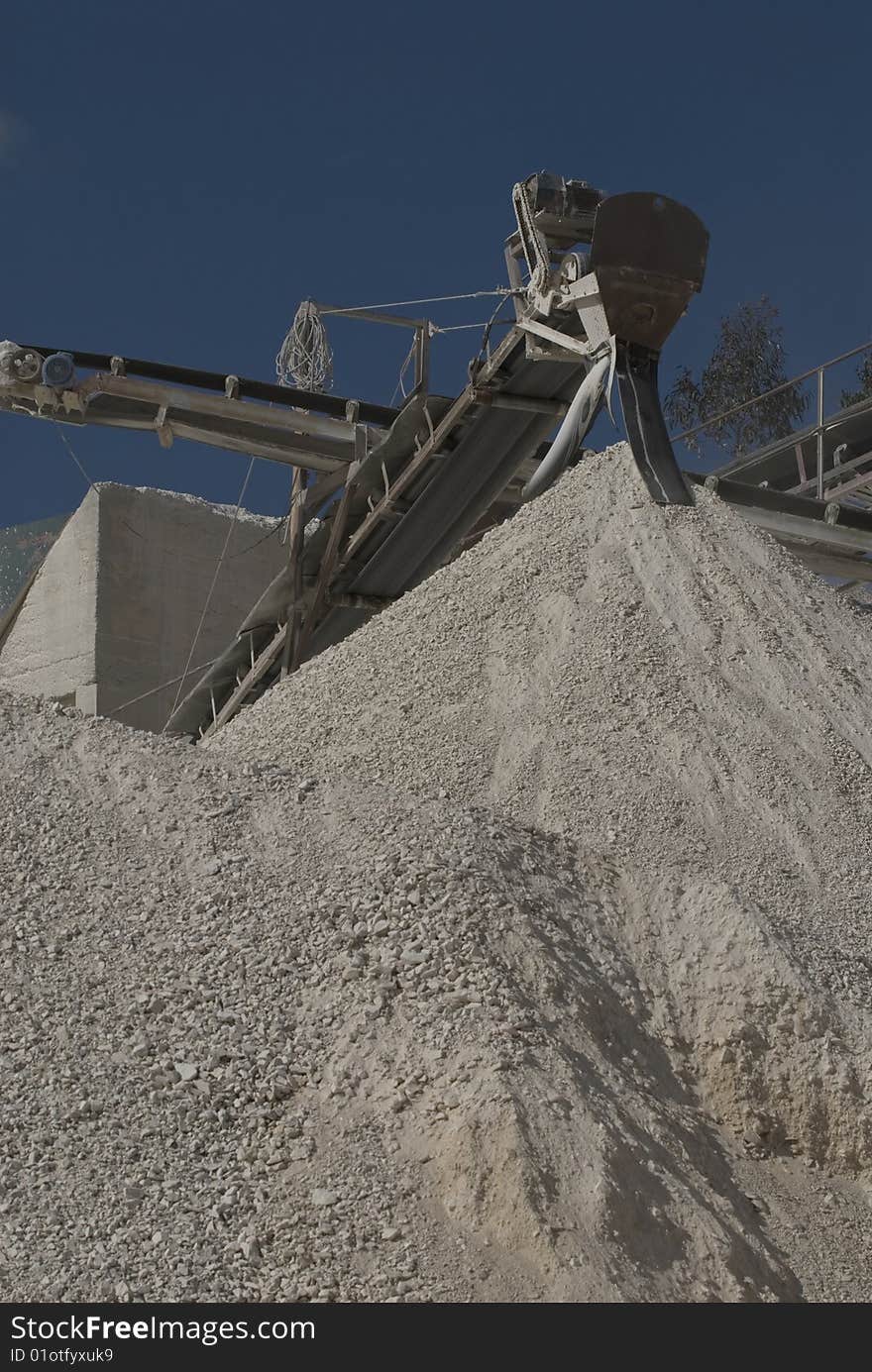 Conveyor on site at gravel pit