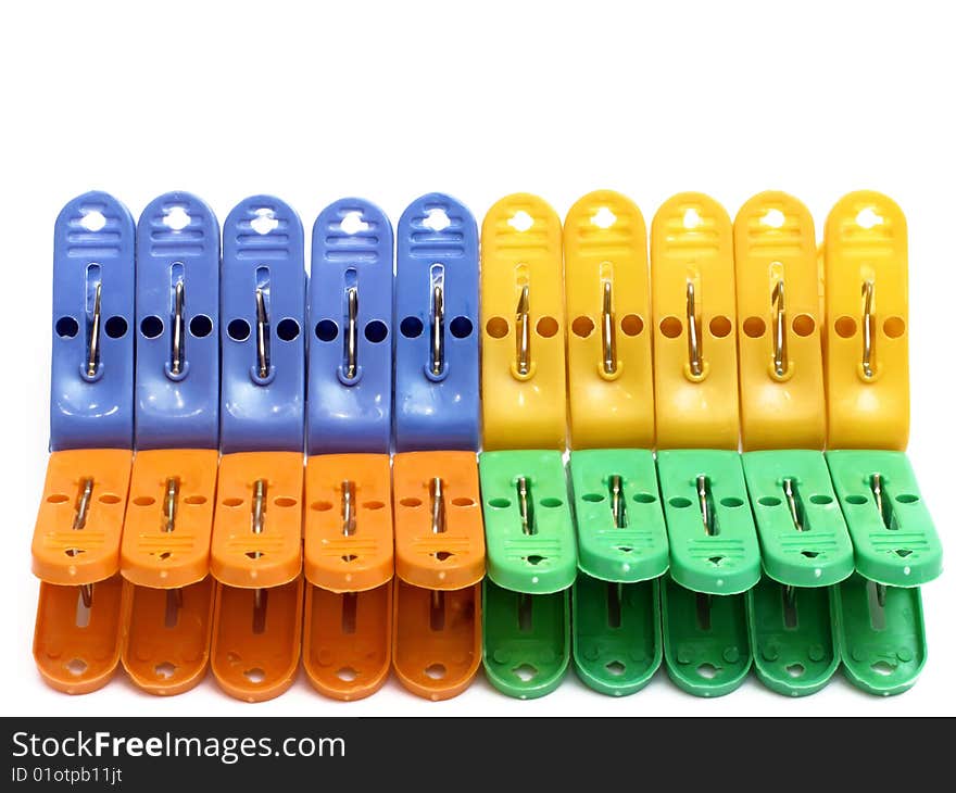 Multicolored clothes-pegs