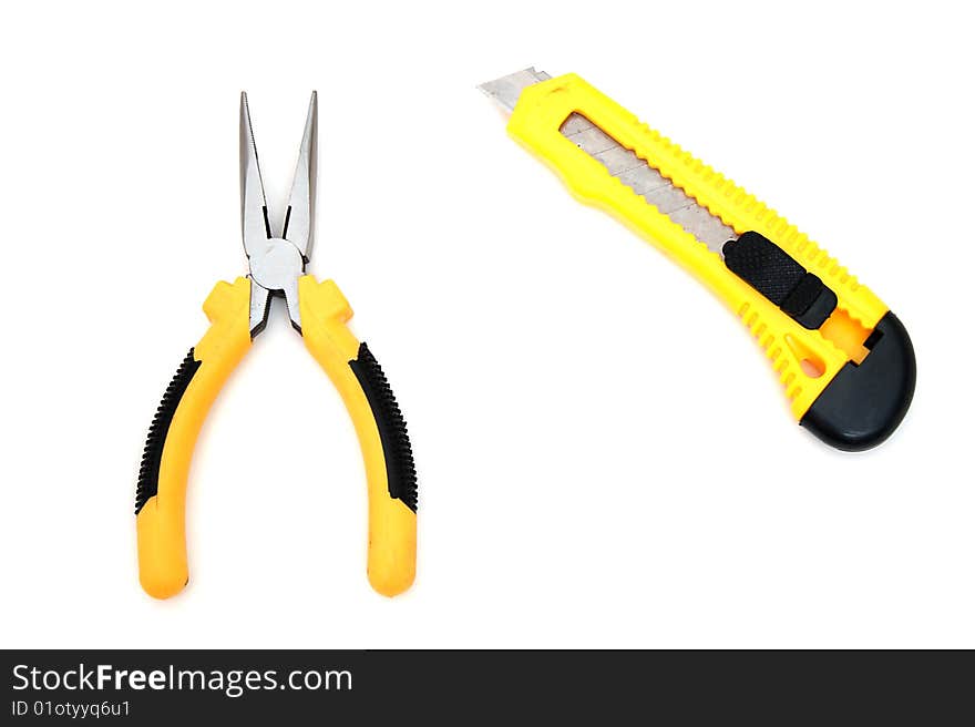 Tools on a white background