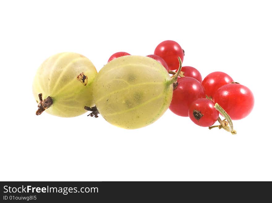 Summer beautiful fresh  fruit on white background