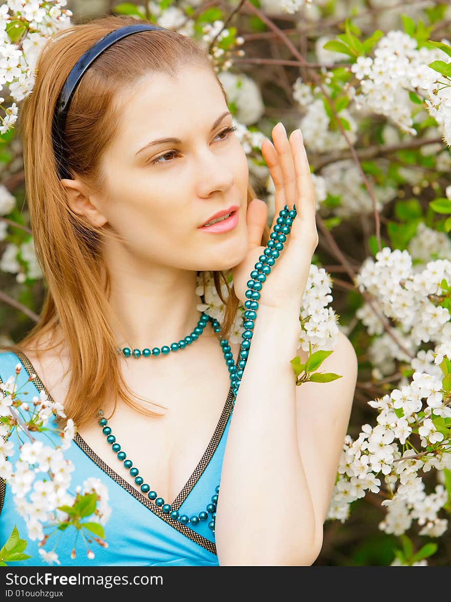 Beautiful girl relaxing outdoors