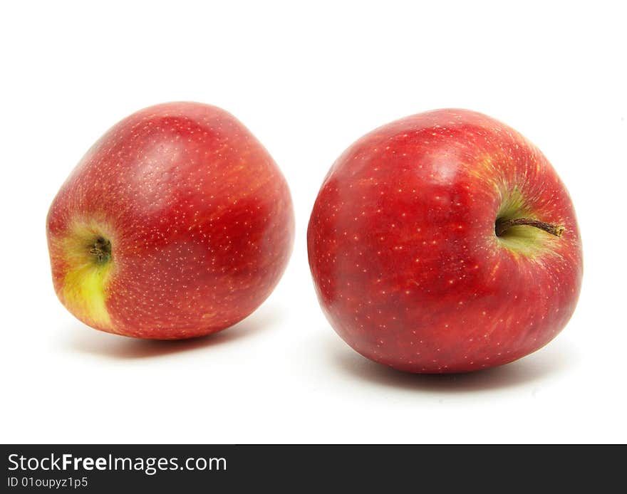 Fresh apples isolated on a white