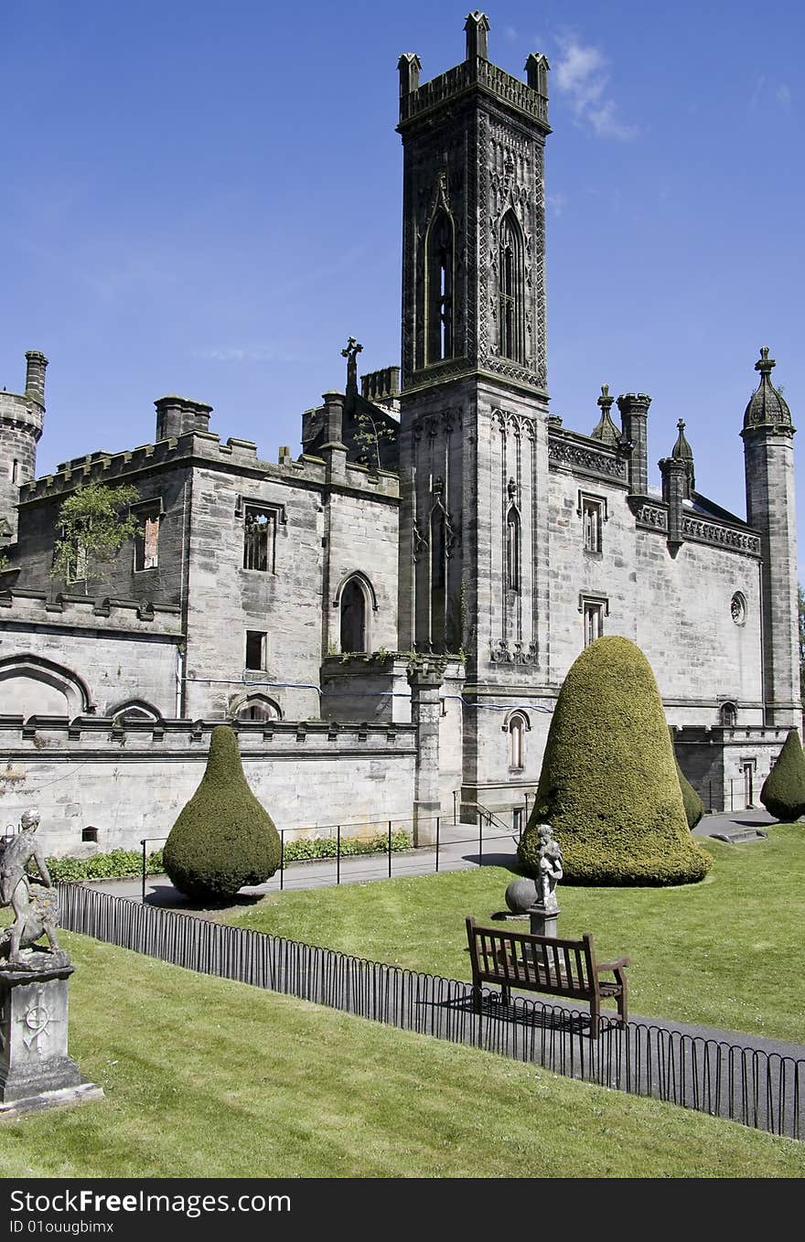 Gothic ruins in the british countryside