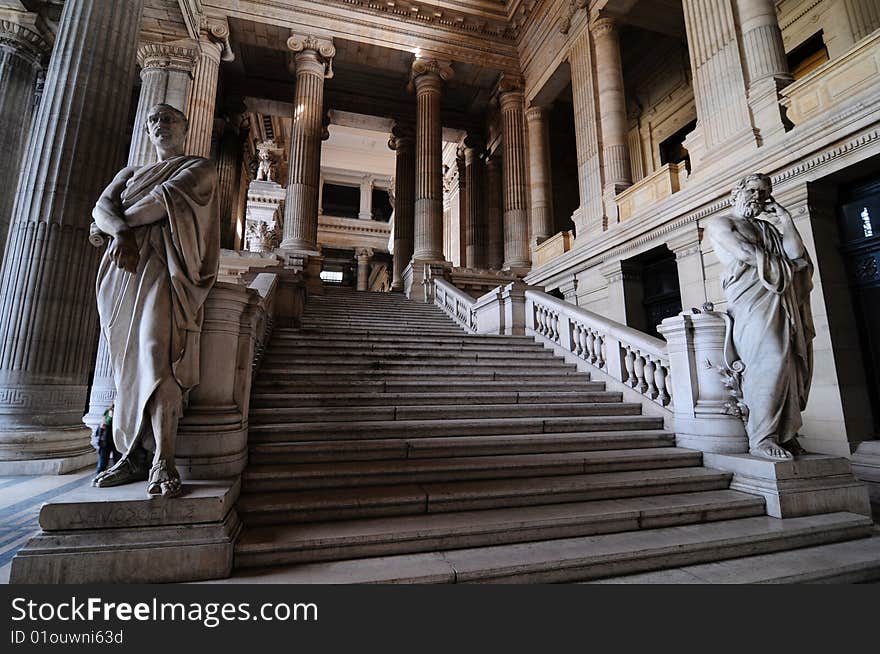 Deserted palace in Brussels, Belgium