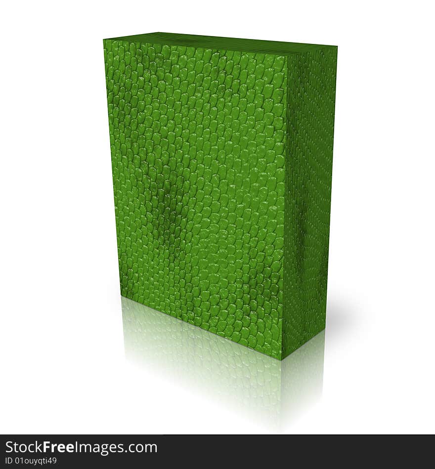 Blank green snake fur box template