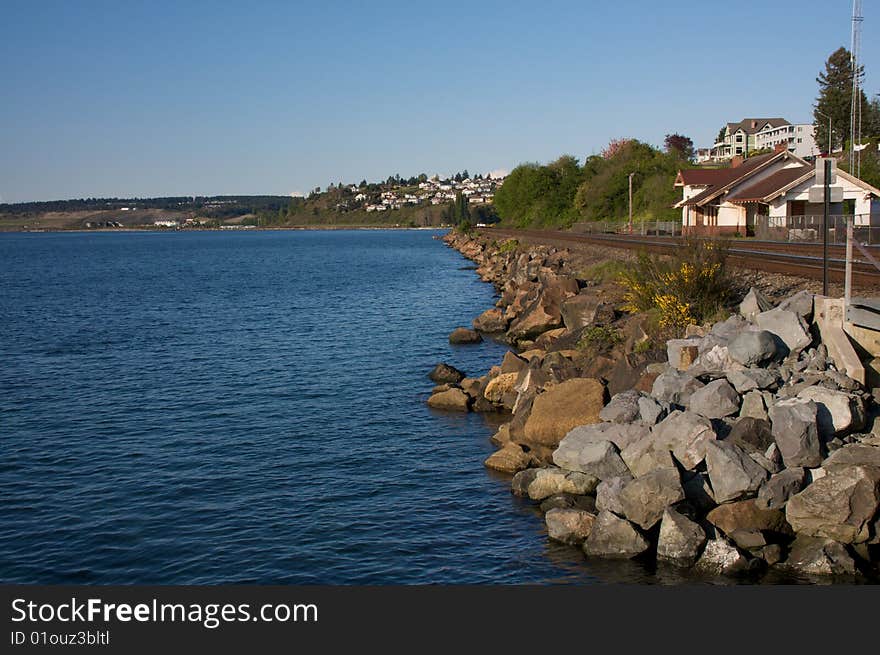 Beautiful bay area around coastal Washington area. Beautiful bay area around coastal Washington area.