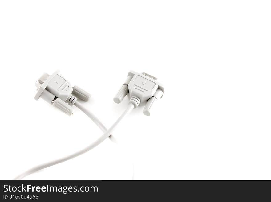 Com cable isolated on a white background