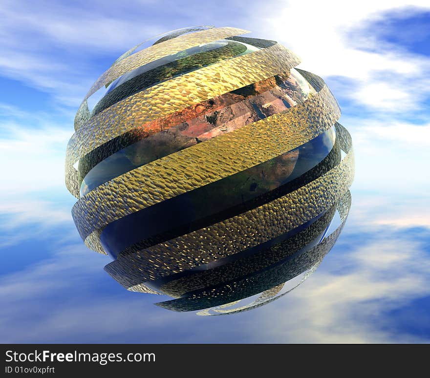 3D safety earth HDRI image