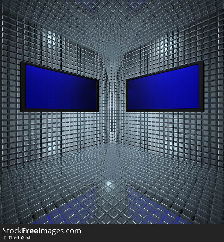 Monitors In Grid Room