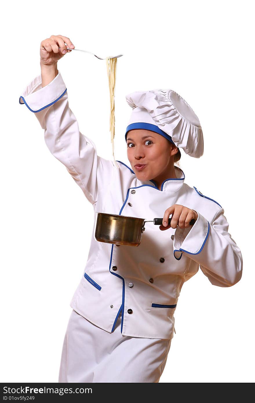 Beautiful woman in chef images