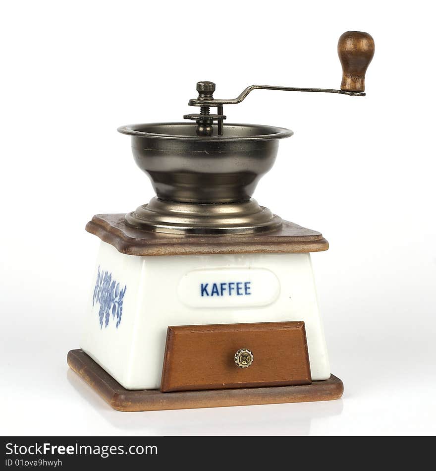 Old and retro coffee grinder