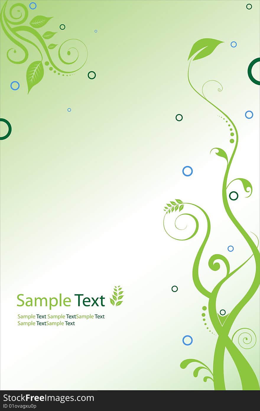 Beautiful green abstract floral vector. Beautiful green abstract floral vector