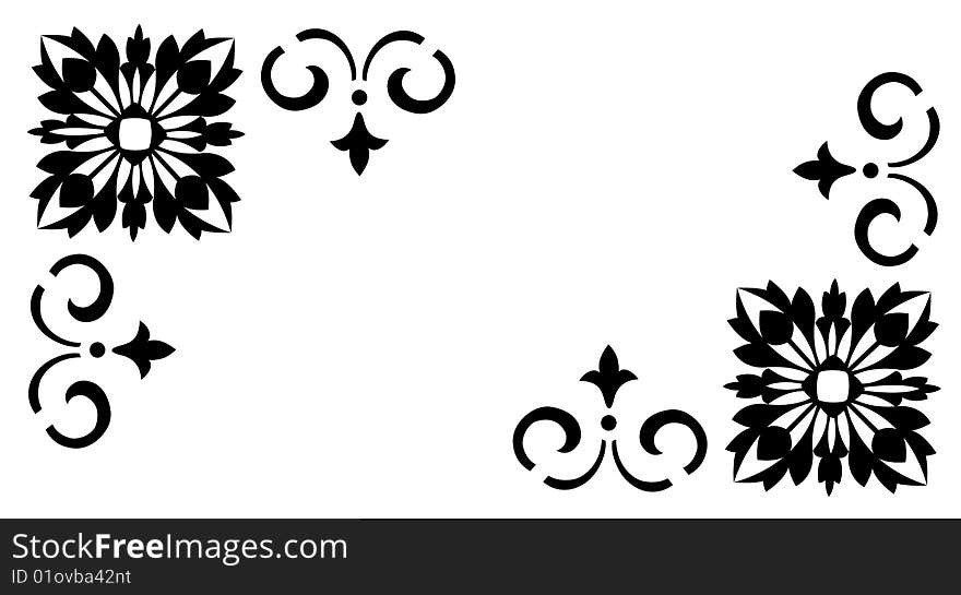 Classical floral pattern