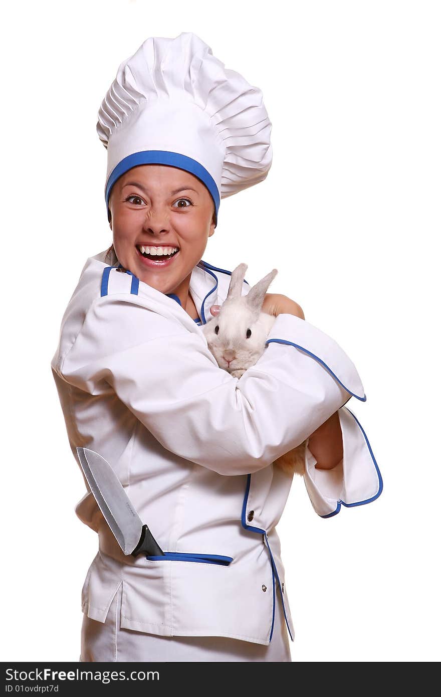 Beautiful woman in chef images