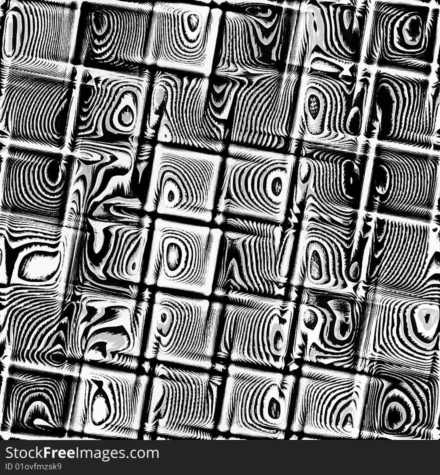 Texture of dirty black and white cubes with rings. Texture of dirty black and white cubes with rings