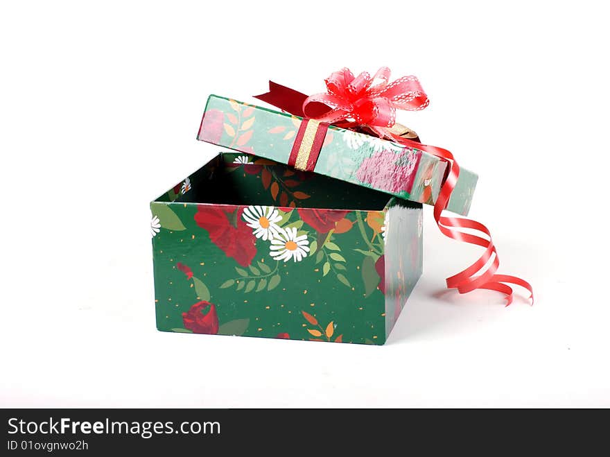 Beautiful green gift box