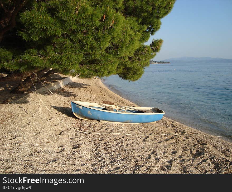 Old boat on the beach, Croatia