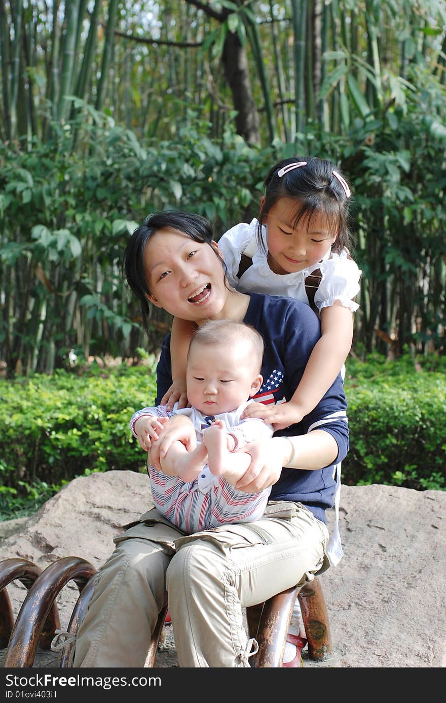 Mother,sister and little baby boy. Mother,sister and little baby boy