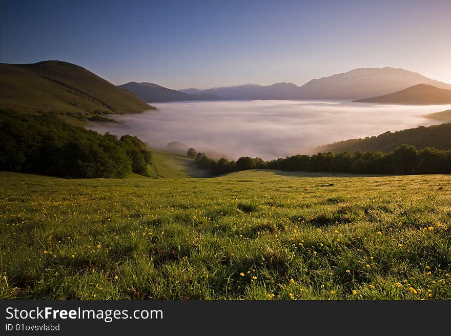 Mist covering the Piano Grande