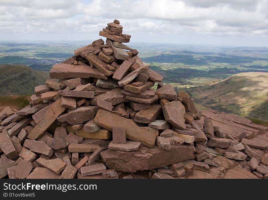 Panoramic view from top of the Pen y Fan. Panoramic view from top of the Pen y Fan