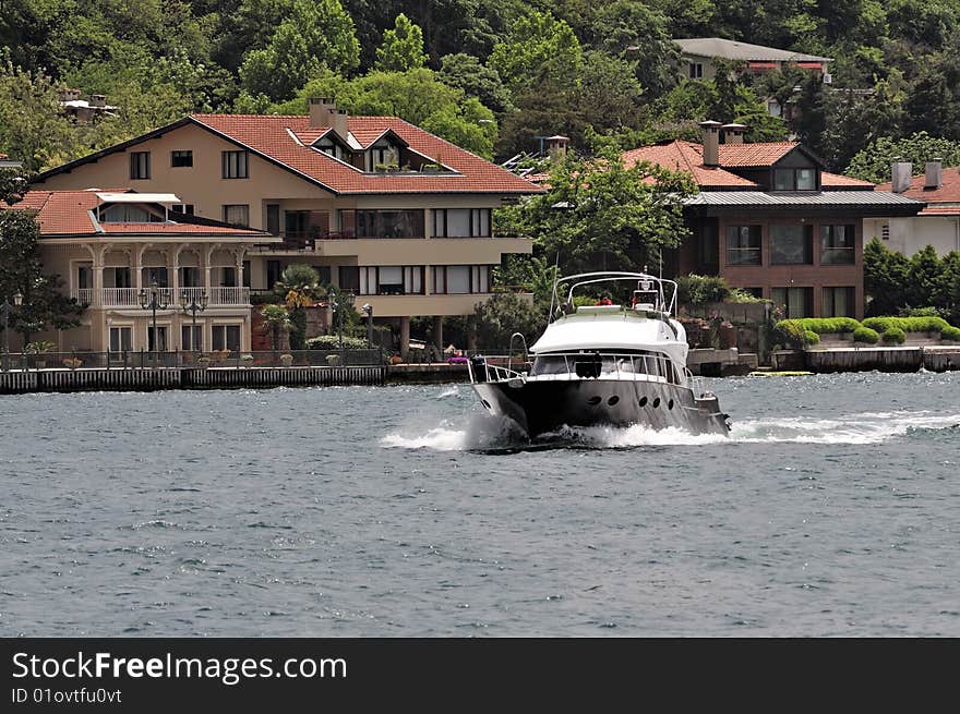 Luxurious Yacht on the sea