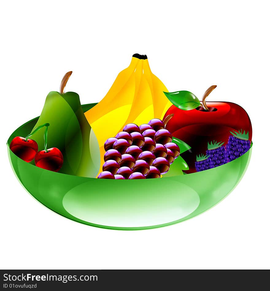 An illustration of colors fruit. An illustration of colors fruit