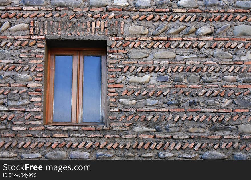 Window on the ancient wall