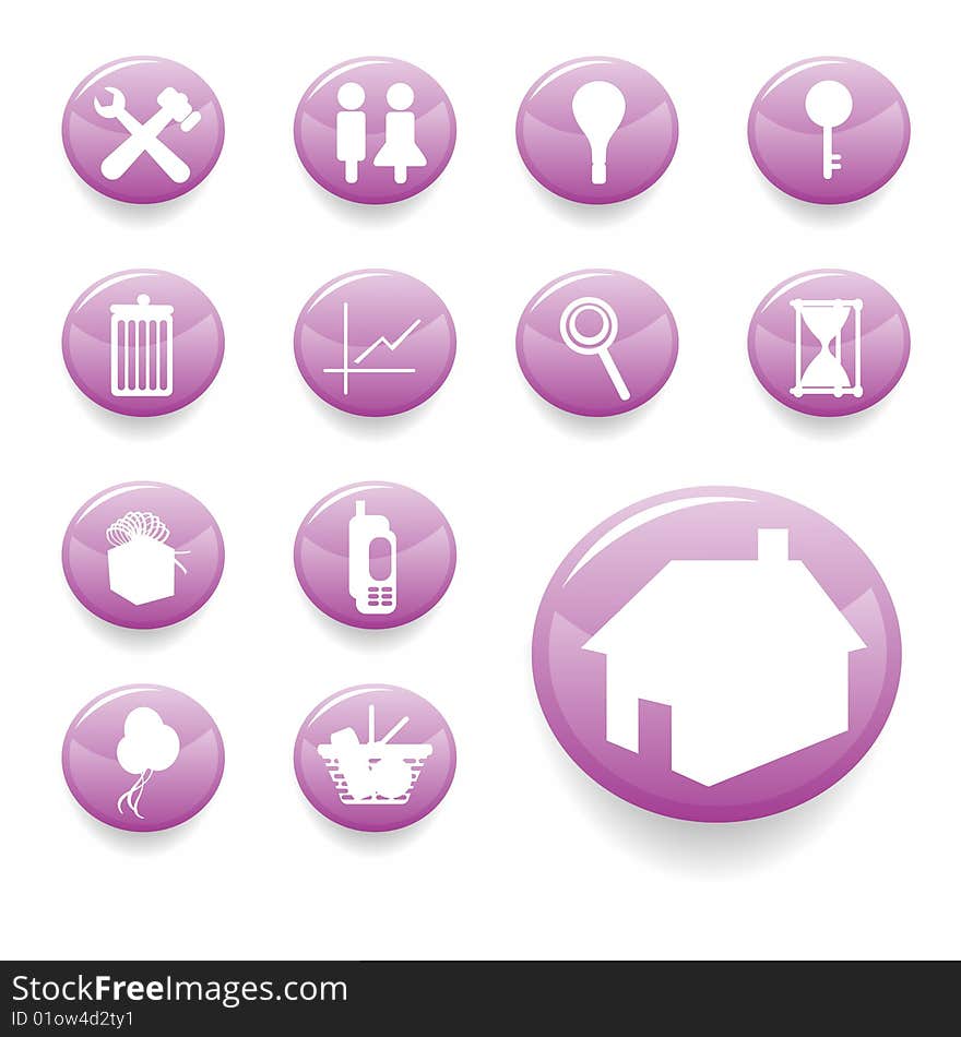 Web icons for website graphics, buttons and others