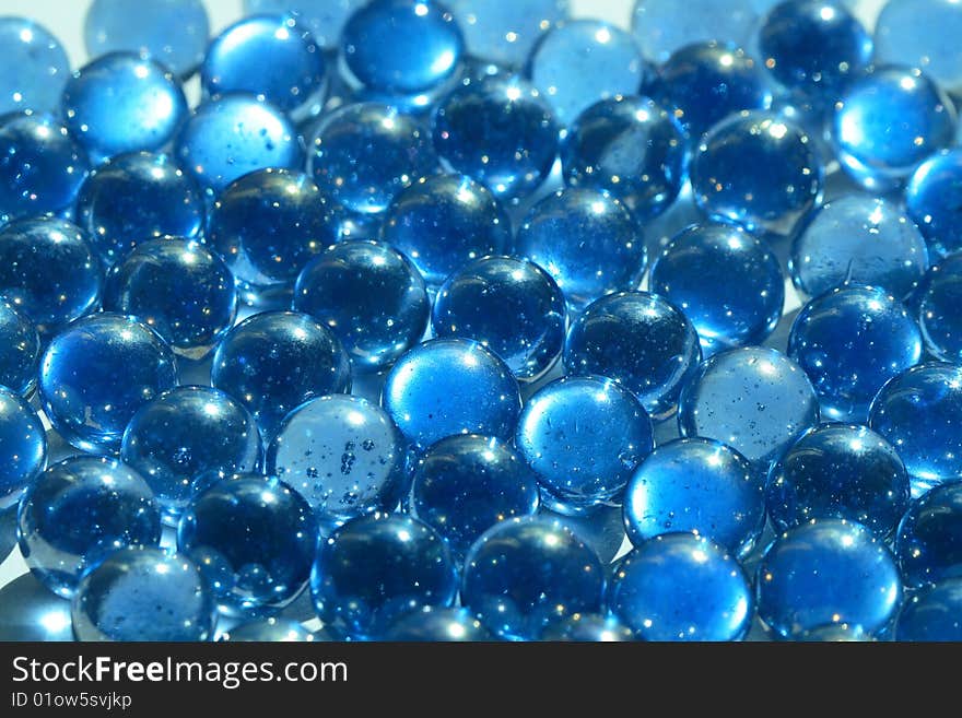 Background made from blue glass balls. Background made from blue glass balls