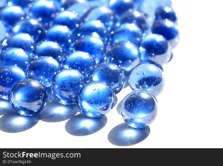 Background made from blue glass balls. Background made from blue glass balls