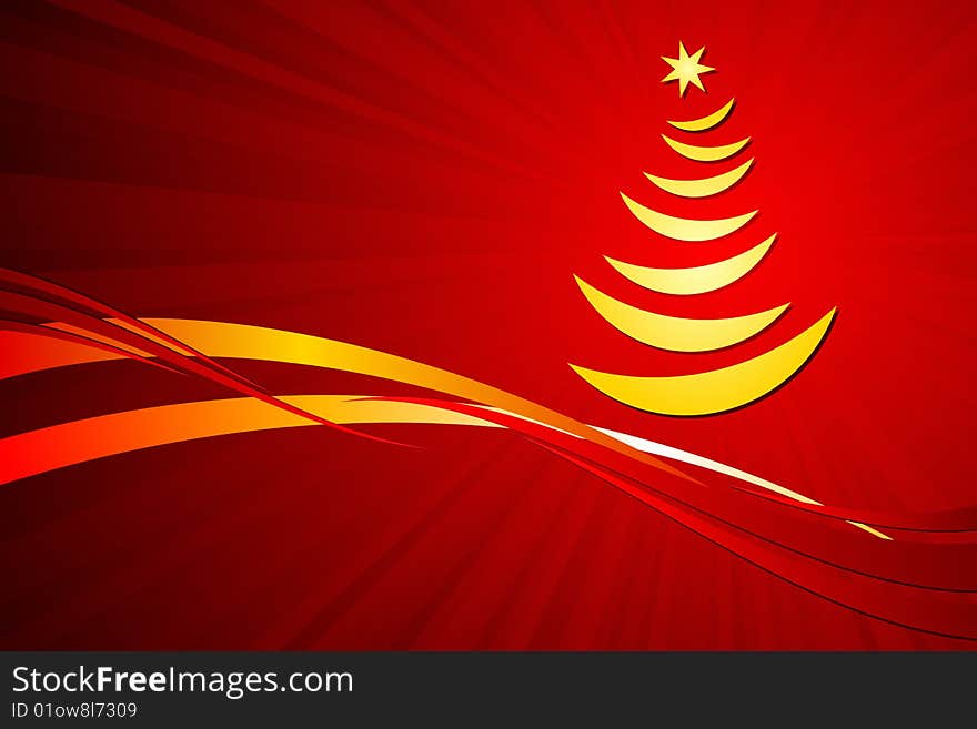 Vector illustration of Christmas Tree