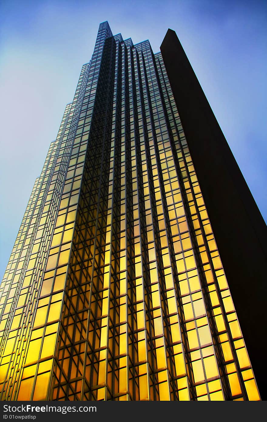 Photo of the glass tower building