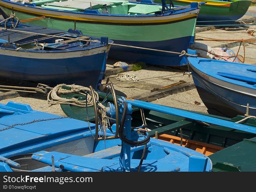 A classic landascape of boat in Scilla (Italy). A classic landascape of boat in Scilla (Italy)