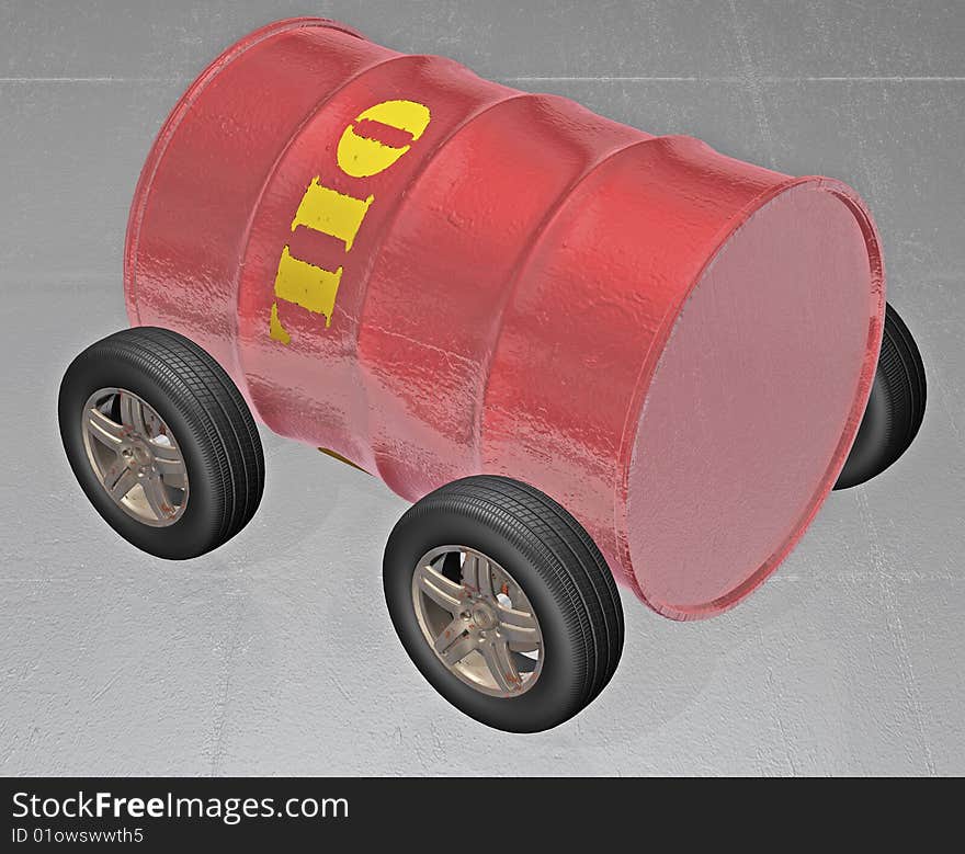 3d concept illustrations oil barrel