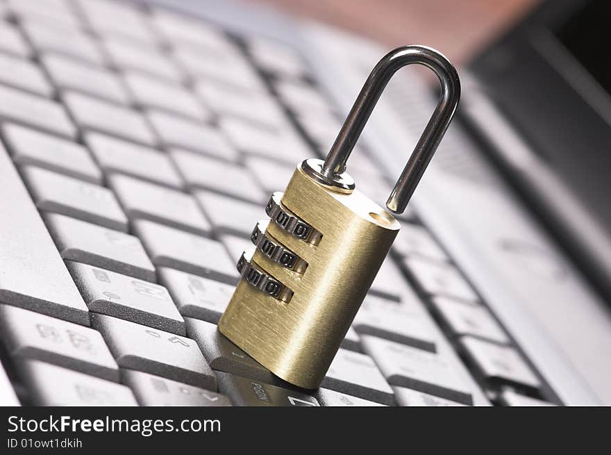 Padlock On Keyboard