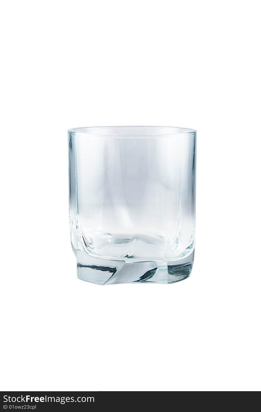 Empty glass isolated on a white background