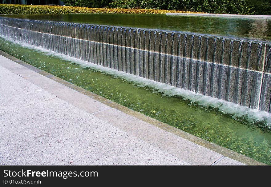 Waterfall pool in a public setting in downtown San Francisco, Ca. Waterfall pool in a public setting in downtown San Francisco, Ca