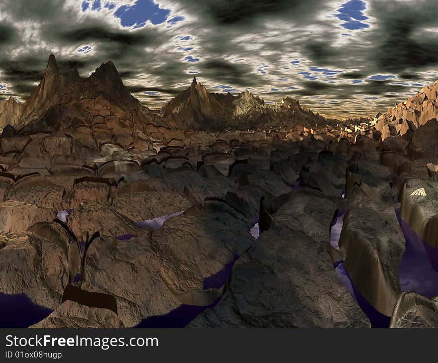 New geologic features on the alien planet of Orion. New geologic features on the alien planet of Orion.