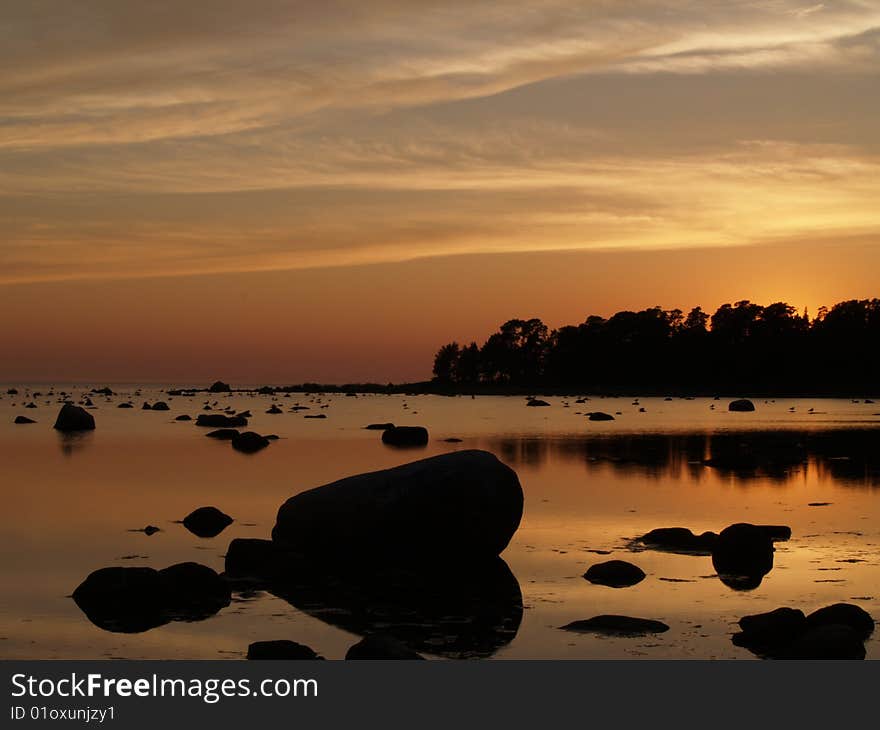 Rocks In Sea