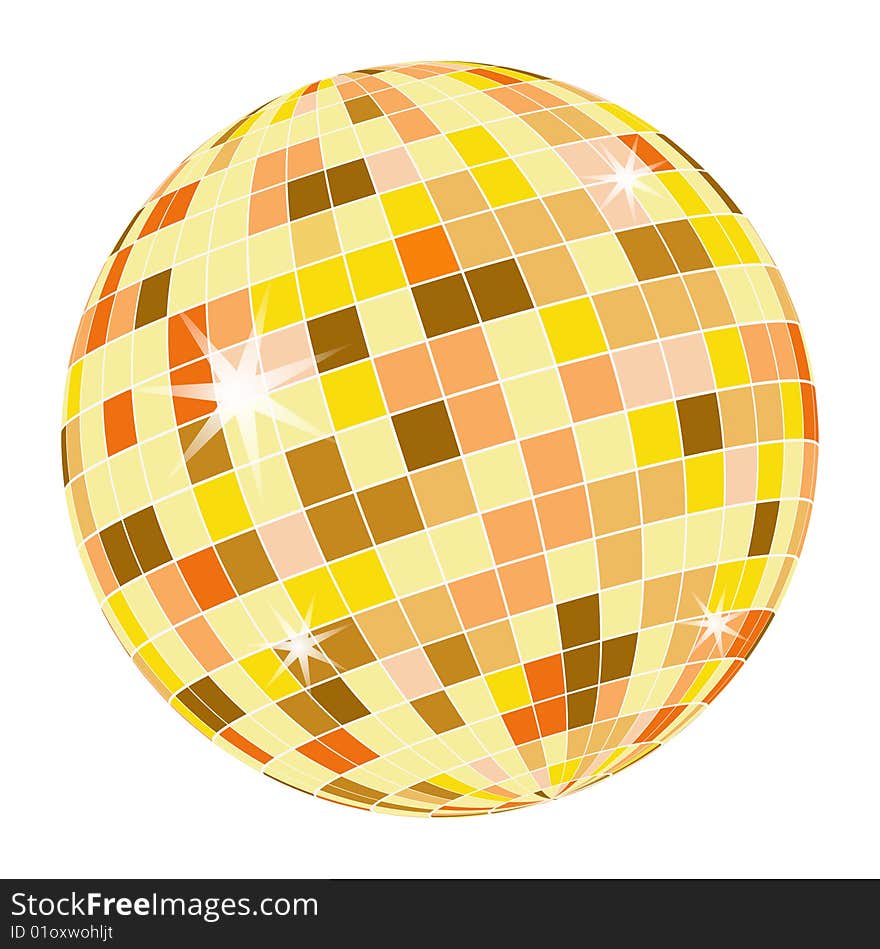 Sphere with stars. Vector illustration