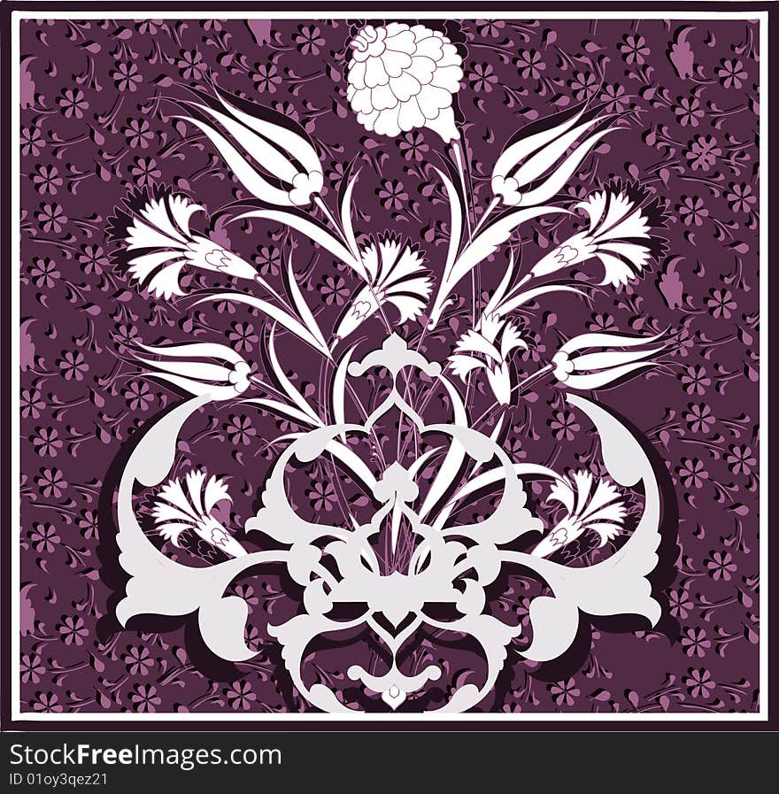 Antique ottoman grungy wallpaper vector design. Antique ottoman grungy wallpaper vector design