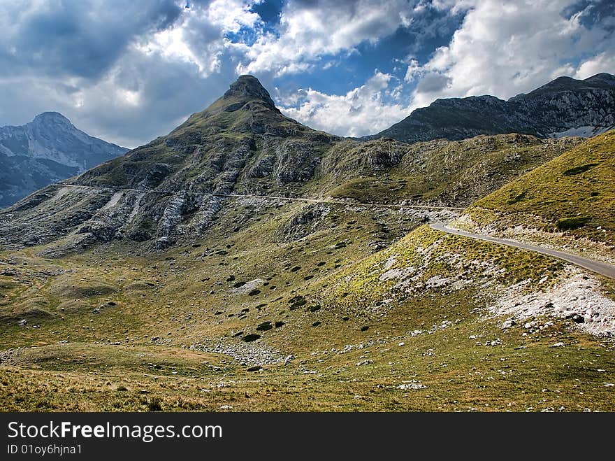 High mountains in Montenegro, Europe