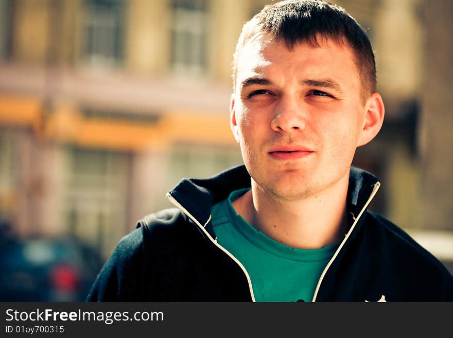 Portrait of a handsome young man