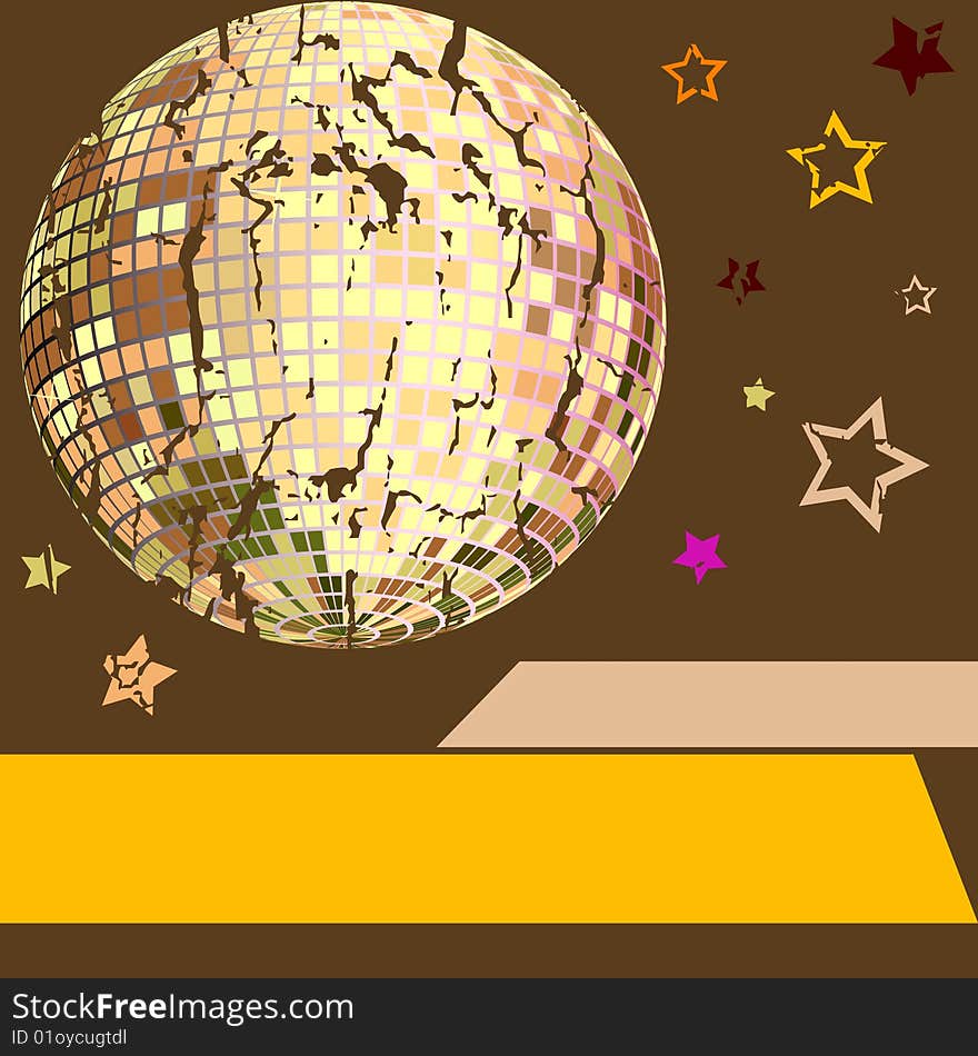 Vector Abstract Illustration for Disco