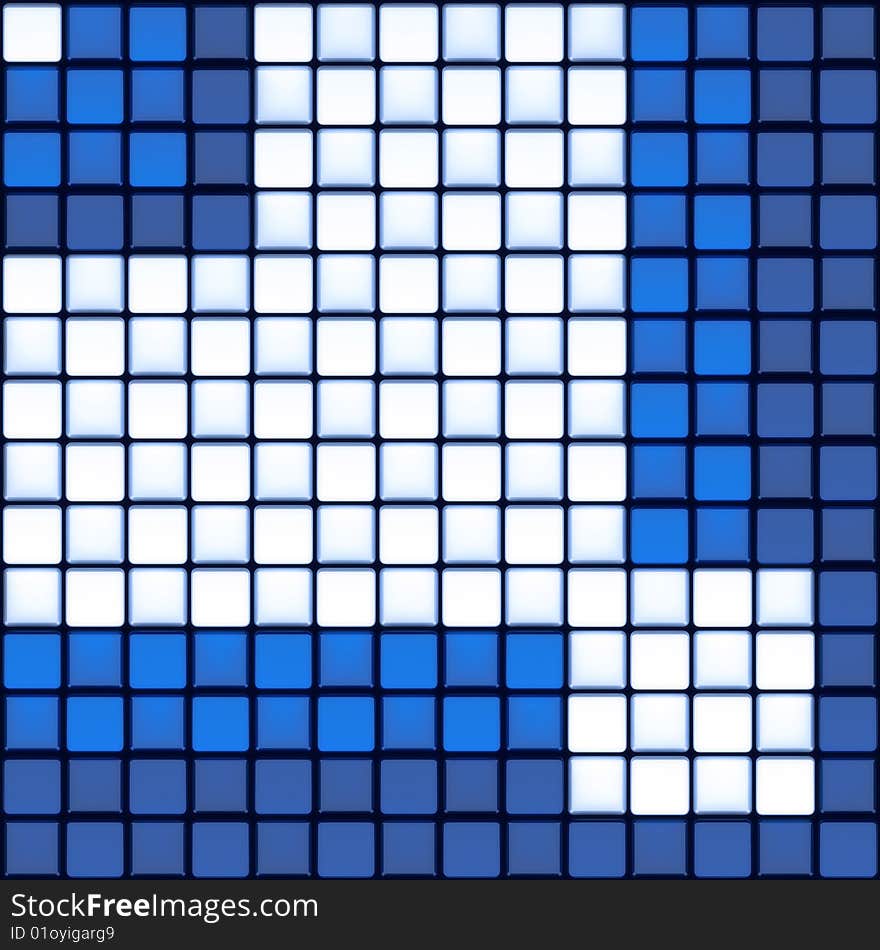 Background with blue and white squares. Background with blue and white squares