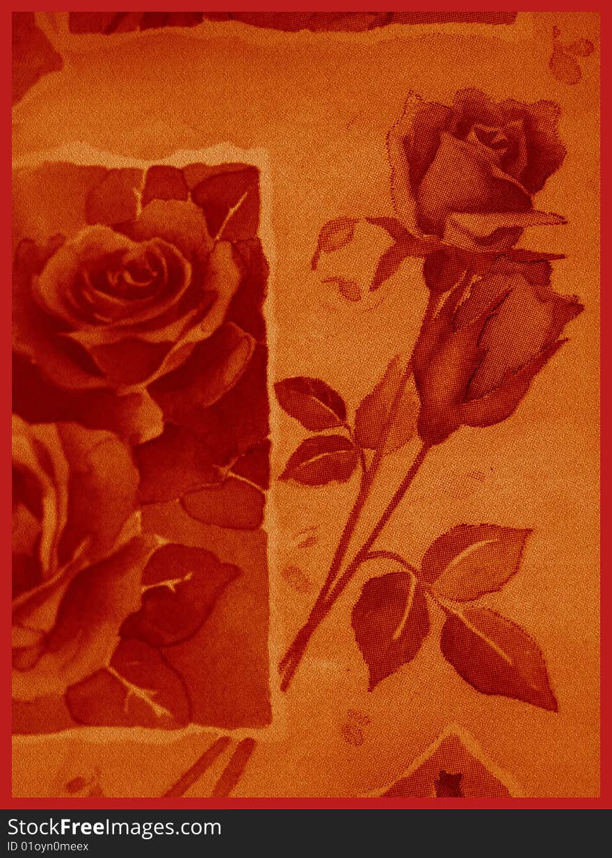 A beautiful background for cards with roses. A beautiful background for cards with roses