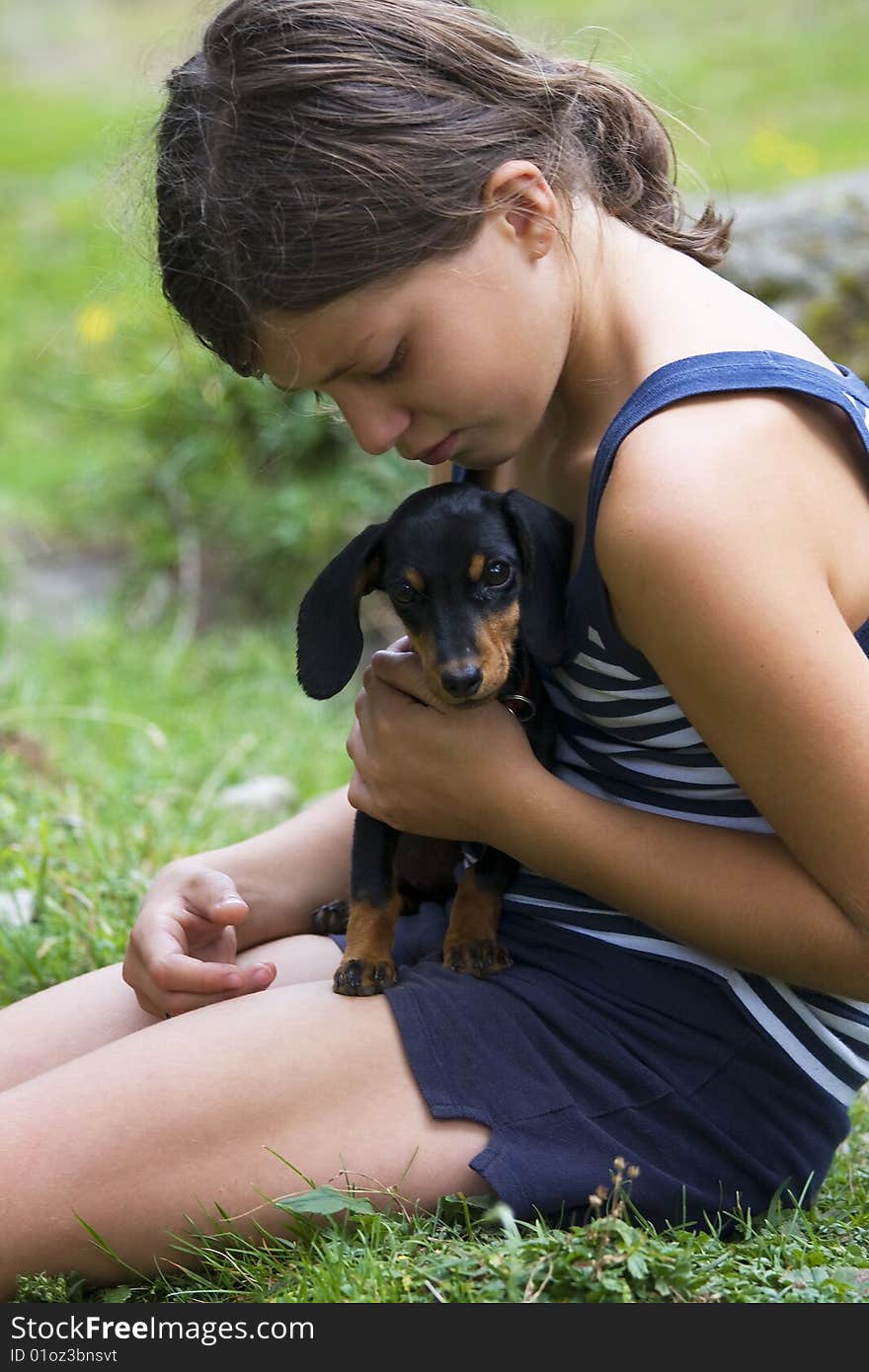 Girl With Dog